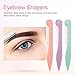 Eyebrow Razor 3 PCS, Eyebrow Comb Scissor & Tweezers Set for Eyebrow Grooming Foldable Trimmer Kit (5 Count in 1 Pack)