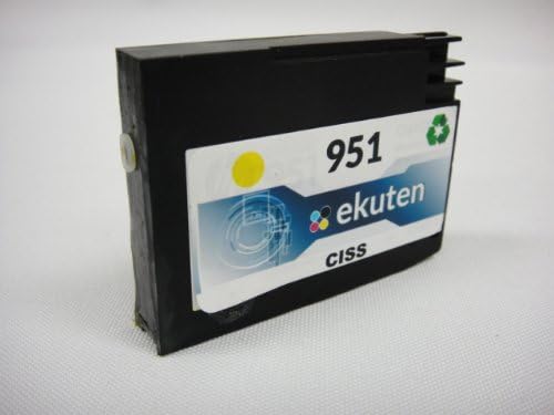 ekuten™ Yellow CISS replacement genuine ink cartridge for HP 950/951 HP officejet pro 8600 (CISS not included)