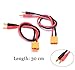 YoungRC RC XT90 to 4.0 Banana Plug Charge Cable 30cm 12AWG XT90 lipo Battery Charge Cable for RC Helicopter Quadcopter Lipo Charger(2pcs)