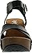 Refresh MARA-05 Womens Criss Cross Platform Wedge Sandal Half Size Smaller, Color:BLACK, Size:8