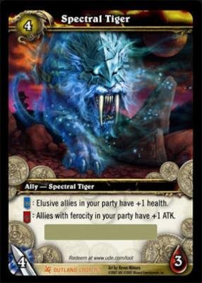 World of Warcraft Fires of Outland WOW Single Card Spectral Tiger 3/3 LOOT [Toy] by World of Warcraft