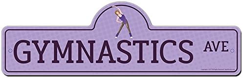 Gymnastics Street Sign | Indoor/Outdoor | Funny Home Décor for Garages, Living Rooms, Bedroom, Offices | SignMission Personalized Gift