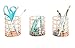 Blu Monaco Rose Gold Desk Accessories for Women Office - Wire Rose Gold Pencil Cup Set of 3 - Rose Gold Pencil Holder