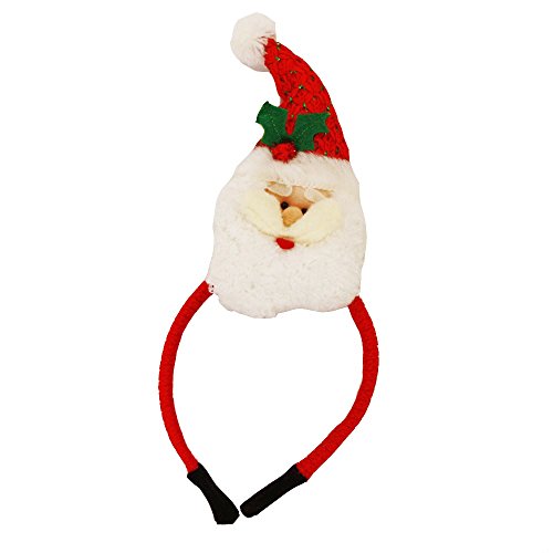 Patymo -- Red Headband with Santa Claus Piece