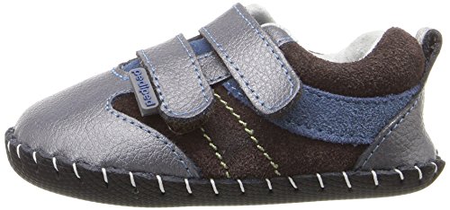 pediped Boys' Grayson Sneaker, Charcoal, Small E (4-4.5 E US Toddler)