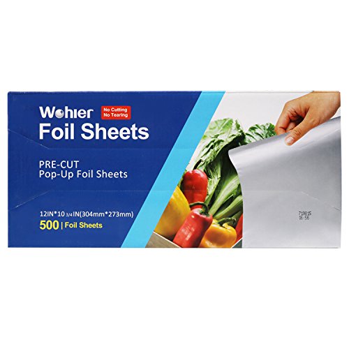 Wohler Durable Interfold Kitchen Aluminum Foil Sheet (500 Sheets Total) - Thumbnail 4