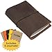 Handcrafted Top Grain Leather Journal Notebook Cover: Includes 5 Bonus Refillable Field Note Book Journals/Compatible with Field Notes and Moleskine Cahier Notebook (3.5