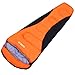 ENKEEO Mummy Camping Sleeping Bag 91x34 Inch 20-30 Degree Ultralight Sleeping Bag with Waterproof Taffeta Shell/Breathable Hollow Cotton, Compression Sack for 4 Season Hiking (Black & Orange)