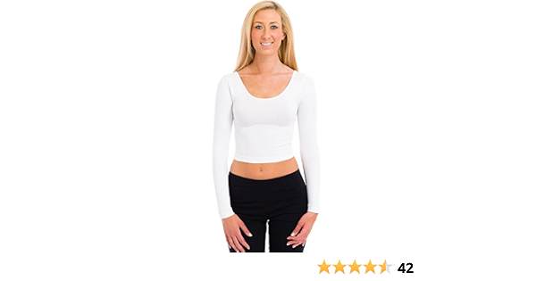 Sugar Lips womens Long Sleeve Crop Top 