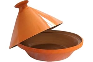 Raphael Rozen Tagine Cooking Pot Original Handmade Clay 10 Quart Cooking Dish Family Size Recipe Book