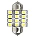 Partsam Festoon 28mm LED Light Bulbs for Interior Lights Map Dome Door Courtesy Light Bulbs DE3021 3175 -White 6Pcs