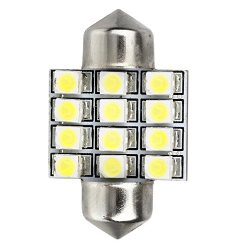Partsam Festoon 28mm LED Light Bulbs for Interior Lights Map Dome Door Courtesy Light Bulbs DE3021 3175 -White 6Pcs