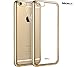 Monond Nicexx New iPhone 7 Clear Case with Gold Plated Frame Luxury Flexible Soft TPU Case Transparent for iPhone 7 (Gold)