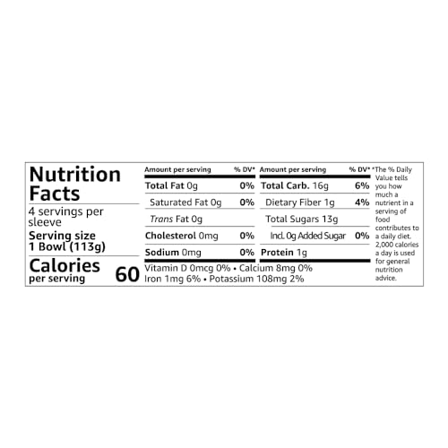 AMAZON FRESH, CHERRY MIXED FRUIT IN JUICE, 4 OZ BOWLS (PACK OF 4) (PREVIOUSLY HAPPY BELLY, PACKAGING MAY VARY)
