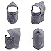 Triwonder 6 in 1 Thermal Fleece Balaclava Hood Police Swat Ski Bike Wind Stopper Mask (Grey)