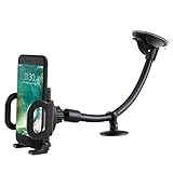HANA Car Mount, Universal Windshield Dashboard Flexible Long Arm Car Phone Mount Holder with One Touch for iPhone 7 7 Plus SE 6s 6 Plus 6 5s Samsung Galaxy S6 S5 and All Smartphones 3.5-6 inches