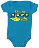 Beatles Yellow Submarine Portholes Baby Romper - Blue (12 months)