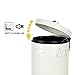 Bathroom Trash Can with Lid, Small Waste Basket for Home Bedroom, Retro Step Garbage Can with Soft Close, Vintage Office Trash Can, 5 Liter/ 1.3 Gallon, Glossy Cream White