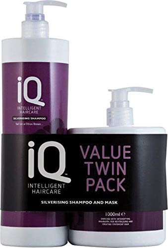 IQ Intelligent Haircare Silverising Twin, Purple, 1000 ml, Pack of 1