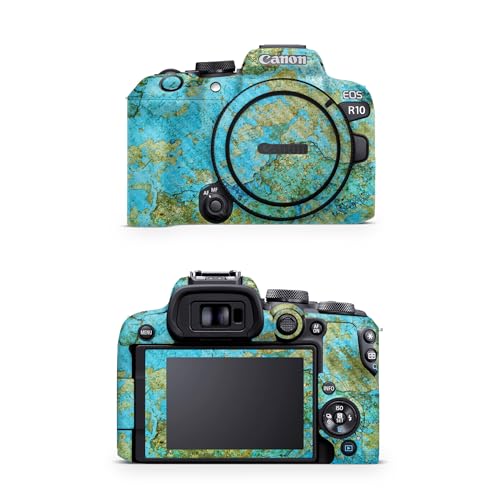 Carbon Fiber Camera Skin Compatible with Canon EOS R10 Camera (2022) - Teal Mar…