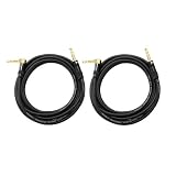 Audio2000's C26012P2 12 Ft 1/4" TRS Right Angle to 1/4" TRS Cable (2 Pack)