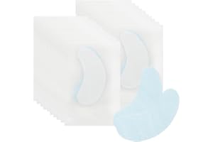 Mekupeu 100 Pairs Eyelash Lash Extension Under Eye Gel Collagen Eye Pads Lint Patches (Blue, 100 Pairs)