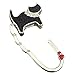 WannaBi Textured Shimmery Metal Cat Shape Handbag Bag Purse Hanger Table Hook Holder Black