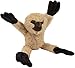 goDog Crazy Tugs Fuzzy Sloth with Chew Guard Technology Plush Dog Toy, Tan Large