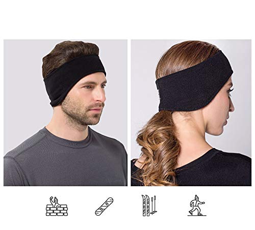 Enthur Ear Warmer Headband, Fleece Winter Headband Sports Headband for Daily Wear, Outdoor Use, Sports, Running, Skiing 3 Pieces