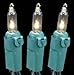 Novelty Lights 50 Feet 100 Bulbs Traditional Incandescent Mini Lights, Clear on Green Wire with 6