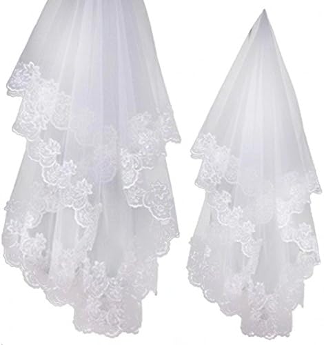 SZQINLI New Bridal Veils Lace Edge One Layer Without Comb Wedding Veil TS003
