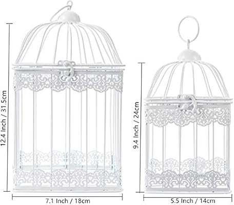 small white decorative bird cage