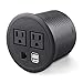Desktop Power Grommet,Table Power Outlet with Usb Charging Station,Desk Outlet Desktop Recessed Power Strip with 2 Outlet 2 USB 1 RJ45 Ports for Cable Management Slot/Office Desk/Conference Table