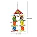 SMiLEiZE Bird Toy Colorful Loofah Leather Wood and Hanging Bell for Medium Birds. A Great Chewing Parrot Cage Bird Toys for Cockatoo African Grey Cockatiel and other Amazon Birds