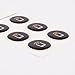 6 Black NFC Bubble Stickers NTAG213 by Tagstand - Fully programmable, and Works All NFC Enabled Devices