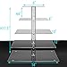 5 Tiers Large Acrylic Wedding Cupcake Stands Tower Tree, Clear Tiered Cake Stand Tall Jumbo - Dessert Stands - Cupcake Display Stand - Cupcake Tower 5 Tier (Unique Bubble, Square)