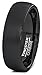 Tungsten Ring 6mm Black Brushed Mens Wedding Band Dome Comfort Fit
