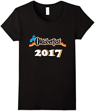 Womens Octoberfest 2017 Costume T-Shirt Man Woman Tee Small Black