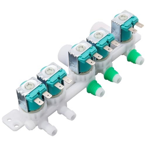 Water Inlet Valve Assembly Compatible With Samsung Washer WA52M7750AW/A4 WA52M7750AV/A4 WA52M8650AV/A4 WA52M8650AW/A4 WA52J8700AP/A2 WA52J8700AW/A2