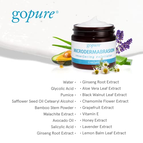 goPure Microdermabrasion Face Exfoliator Face Scrub Restores Youthful