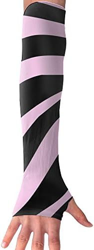 Pink Zebra Unisex Sun Block UV Protection Cooler Protective Hands Arm Cover Sports Cooling Arm Sleeves For Tennis