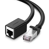 UGREEN Ethernet Extension Cable Network Cat6 Extension Patch Cable RJ45 Cords Shielded Male to Female Connector （10ft）