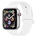 YC YANCH Compatible with for Apple Watch Band 42mm 44mm, Soft Silicone Sport Band Replacement Wrist Strap Compatible with for iWatch Series 5/4/3/2/1, Nike+, Sport, Edition, M/L, White