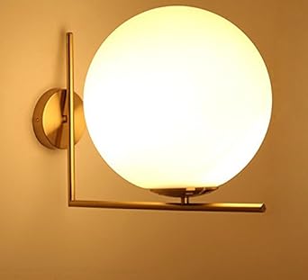 Modernen Minimalistischen Skandinavischen Einrichtung Nach Wand Lampe Nachttischlampe Glas Kugeln Wohnzimmer Schlafzimmer Esszimmer Balkon Flur Flur Wandleuchte 20cm Amazon De Beleuchtung