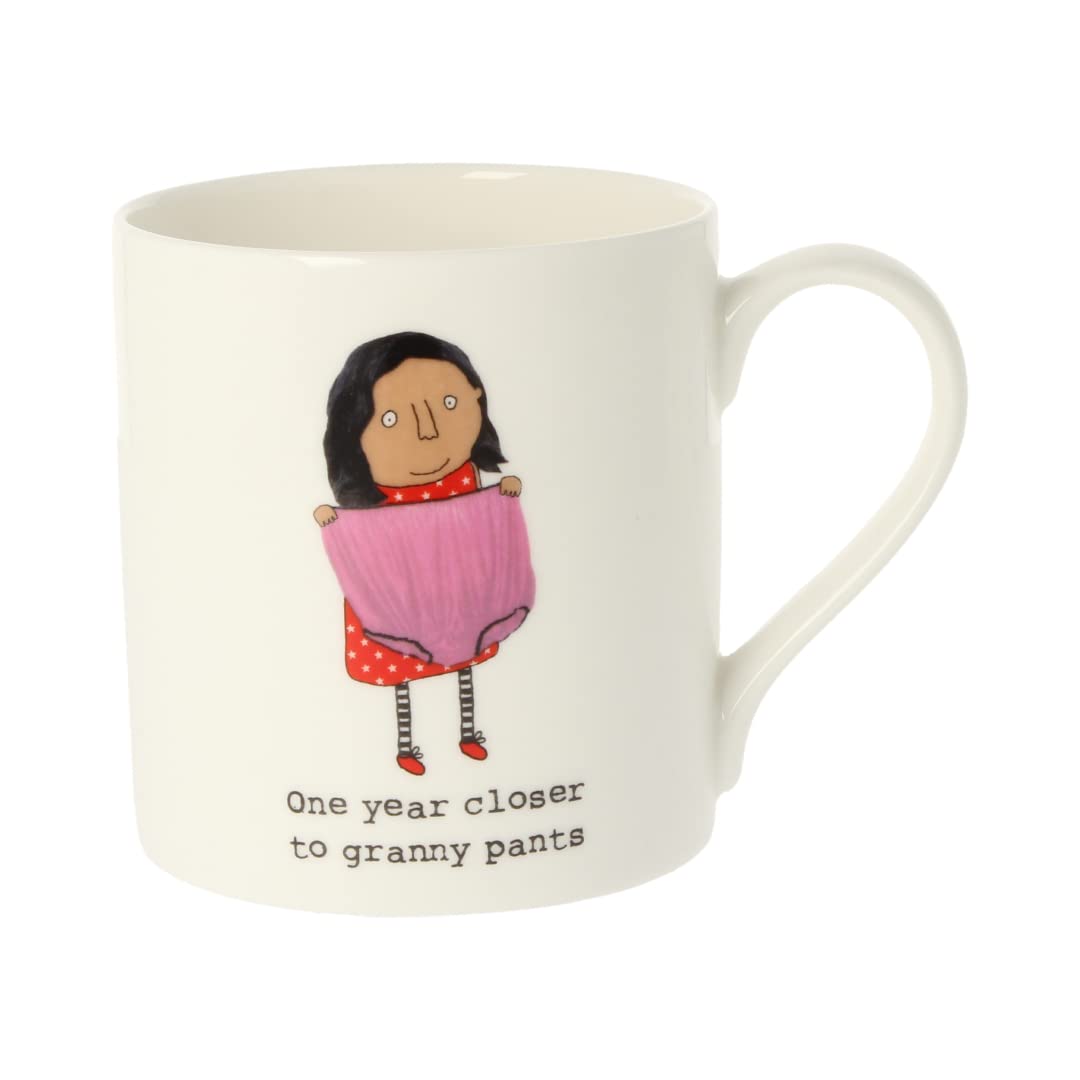 Rosie Made A Thing One Year Closer to Granny Pants Bone China Mug Gift Idea Her QRH63