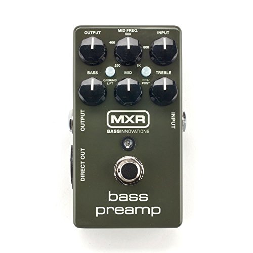 MXR M81 Bass Preamp Effects Pedal Bundle with 4 MXR Right Angle Patch Cables