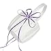 Remedios 2 Heart Rhinestones Ivory Satin Flower Girl Basket And Ring Pillow Set, Purple