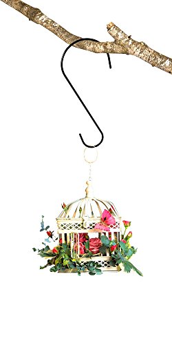 Bird Feeder Hook, VIPITH 12 Inches Rustproof Black Stainless Steel Hooks Garden Hook Tree Branch Hook for Hanging Bird Feeders, Bird House, Plants, Baskets, Lanterns and Bicycles, 3 Pack