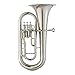 Estella EU200N Nickel Plated B Flat Euphonium with Stainless Steel Pistons
