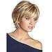 BLONDE UNICORN Blonde Pixie Cut Wig for Women, Short Wigs with Bangs, Fiber & Remy Human Hair Blend,Natural Daily Use Hair Wig